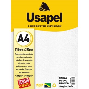 Papel A4 Casca De Ovo Usapel Branco 180g.-077068-30925