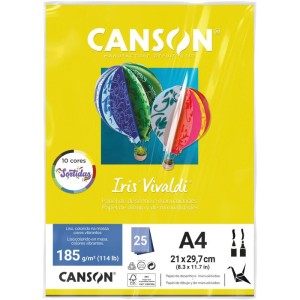 Papel A4 Color Iris Vivaldi 10cores Sort 185g