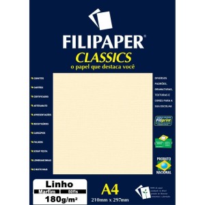 Papel A4 Linho Marfim 180g.-089423-57257