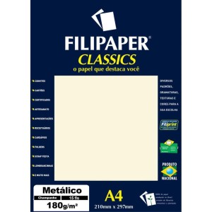 Papel A4 Metalico Champanhe 180gr.-069878-35685