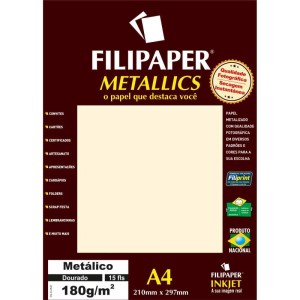 Papel A4 Metalico Dourado 180gr.-060075-47088