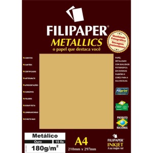 Papel A4 Metalico Ouro 180gr.-059963-26291