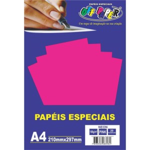 Papel A4 Neon Pink 180g.-079102-26907