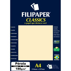 Papel A4 Perolado Creme 180g.-064106-90900