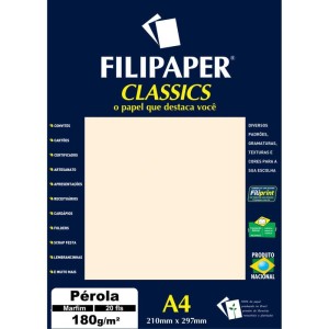 Papel A4 Perolado Marfim 180g.-064104-36133