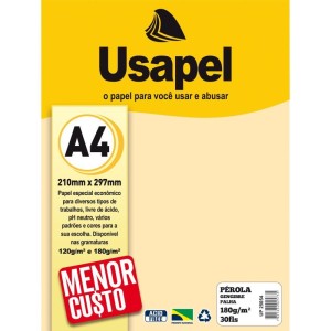 Papel A4 Perolado Usapel Gengibre 180g-082343-57459