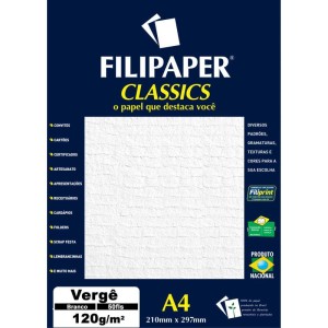 Papel A4 Verge Branco 120g.-066416-12266