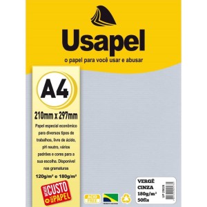 Papel A4 Verge Usapel Cinza 180g.-077080-53224