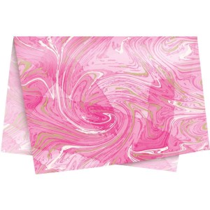 Papel De Seda Marmorizado Rosa 49x69cm-034240-88420