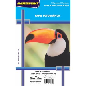 Papel Fotografico Inkjet A4 Glossy 115g-057088-89188