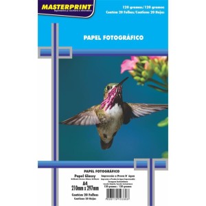 Papel Fotografico Inkjet A4 Glossy 120g-048498-79115