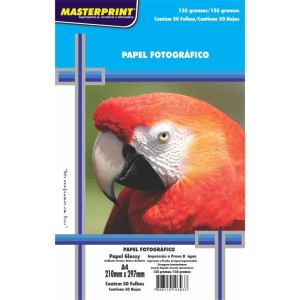 Papel Fotografico Inkjet A4 Glossy 135g-057089-46955