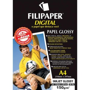 Papel Fotografico Inkjet A4 Glossy 150g-020366-55396