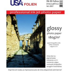 Papel Fotografico Inkjet A4 Glossy 180g-023888-34214