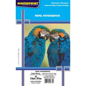 Papel Fotografico Inkjet A4 Glossy 180g-048499-34140