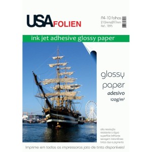 Papel Fotografico Inkjet A4 Glossy Adesivo 120g-040437-73031