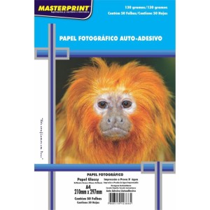 Papel Fotografico Inkjet A4 Glossy Adesivo 130g-061370-33867