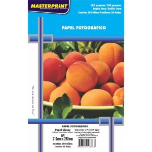 Papel Fotografico Inkjet A4 Glossy Dupla Face 180g-048504-83500