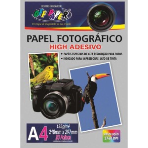 Papel Fotografico Inkjet A4 High Adesivo 135g-062135-11793