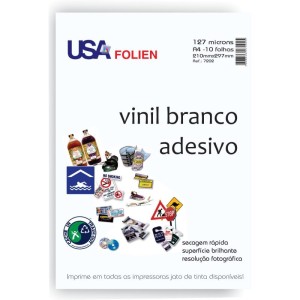 Papel Fotografico Inkjet A4 Vinil Adesivo Branco-046688-71573