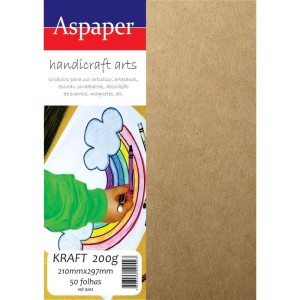 Papel Kraft Folha 210x297mm A4 200g.-085820-15863