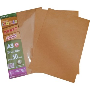 Papel Kraft Folha Kraft A3 50fls 100g.-083079-26794