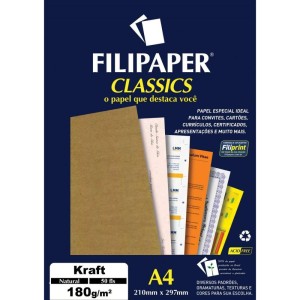 Papel Kraft Folha Kraft Natural A4 180g.-057217-43778