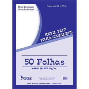 Papel Para Flip-chart Serrilhado 62x86cm 75g. 50fls.-105149-13758