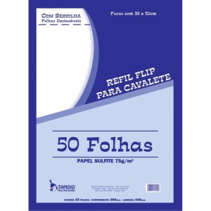 Papel Para Flip-chart Serrilhado 64x88cm 75g. 50fls.-105148-86923