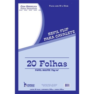 Papel Para Flip-chart Serrilhado 64x94cm 75g. 20fls.-105146-67554