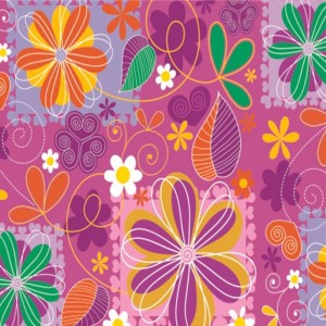 Papel Presente Bobina Couche 60cm.mod.191 Flores E Cores-098477-77894