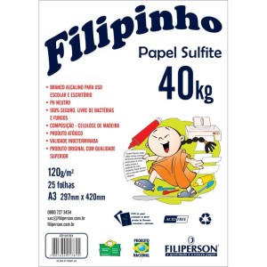 Papel Sulfite A3 40 Kilos 25fls. Branco-075443-12105