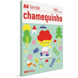 Papel Sulfite A4 Colorido Chamequinho 75g Verde-080213-23674