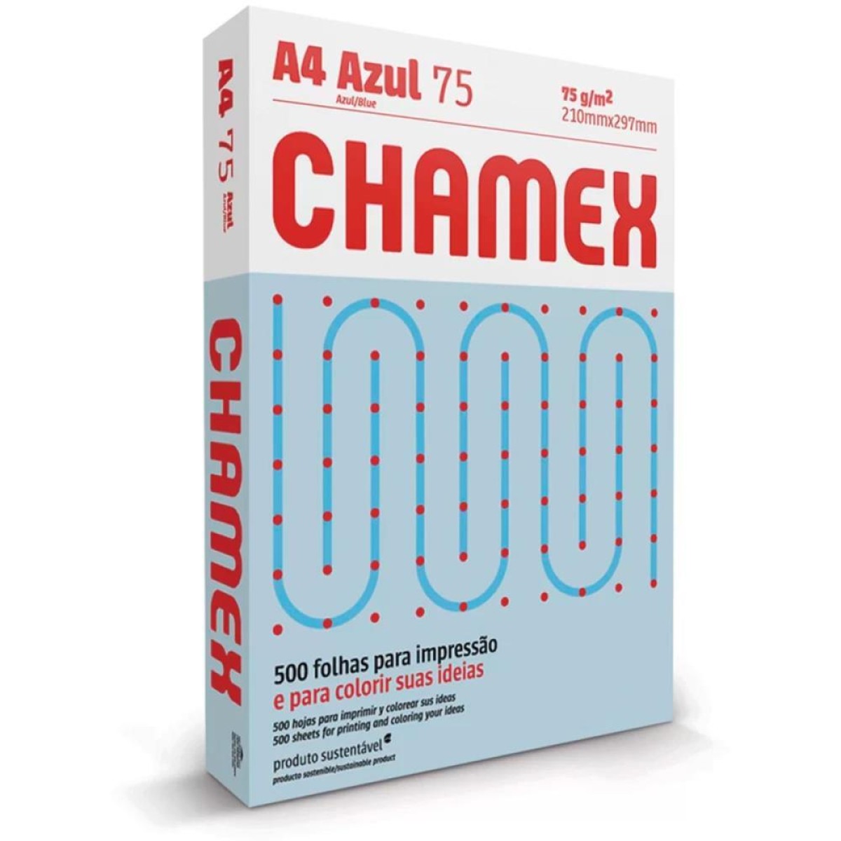 Papel Sulfite A4 Colorido Chamex 75g Azul-080216-86435