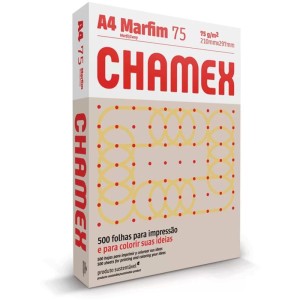 Papel Sulfite A4 Colorido Chamex 75g Marfim-080219-78786