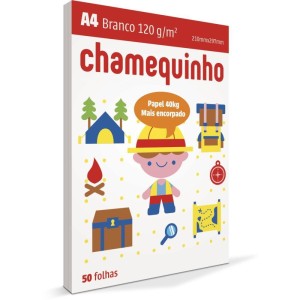 Papel Sulfite A4 Chamequinho 40k 120g Branco-088117-27451