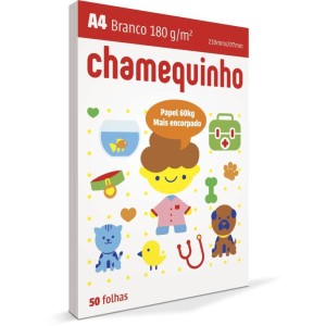 Papel Sulfite A4 Chamequinho 60k 180g Branco-088118-14193