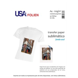 Papel Transfer Sublimatico Fundo Azul A4-073259-53495