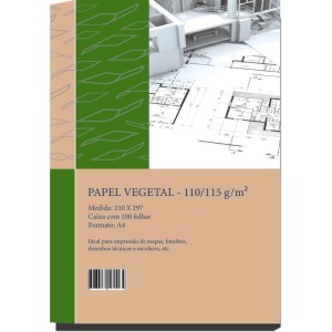 Papel Vegetal A4 110/115g. 210x297mm-029310-15158