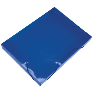 Pasta Aba Elastica Plastica Oficio 40mm Azul Soft-019176-11804