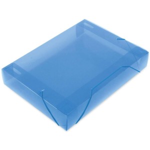 Pasta Aba Elastica Plastica Oficio 55mm Azul Soft-011819-12555