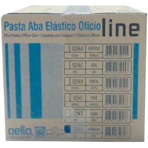 Pasta Aba Elastica Plastica Oficio Vermelha Delloline-052179-49622