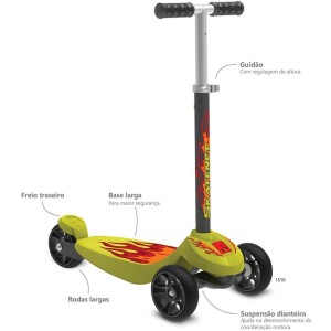 Patinete Skatenet Plus Amarelo-089481-70186