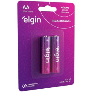 Pilha Recarregavel Pequena Aa 2500mah 1.2v C/02-043759-84948