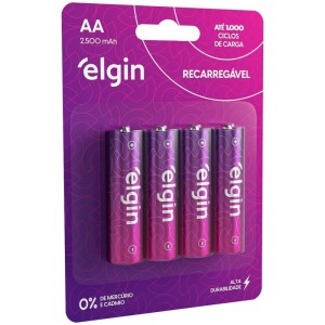 Pilha Recarregavel Pequena Aa 2500mah 1.2v. C/04-045064-61248