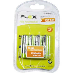 Pilha Recarregavel Pequena Aa 2700mah 1.2v. C/02-043785-65565