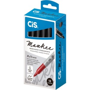 Pincel Marcador Permanente Cis Markee Fino Preto