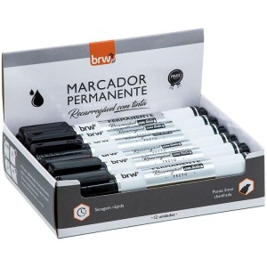 Pincel Marcador Permanente Linha Prime Recarregavel Preto-105703-67587