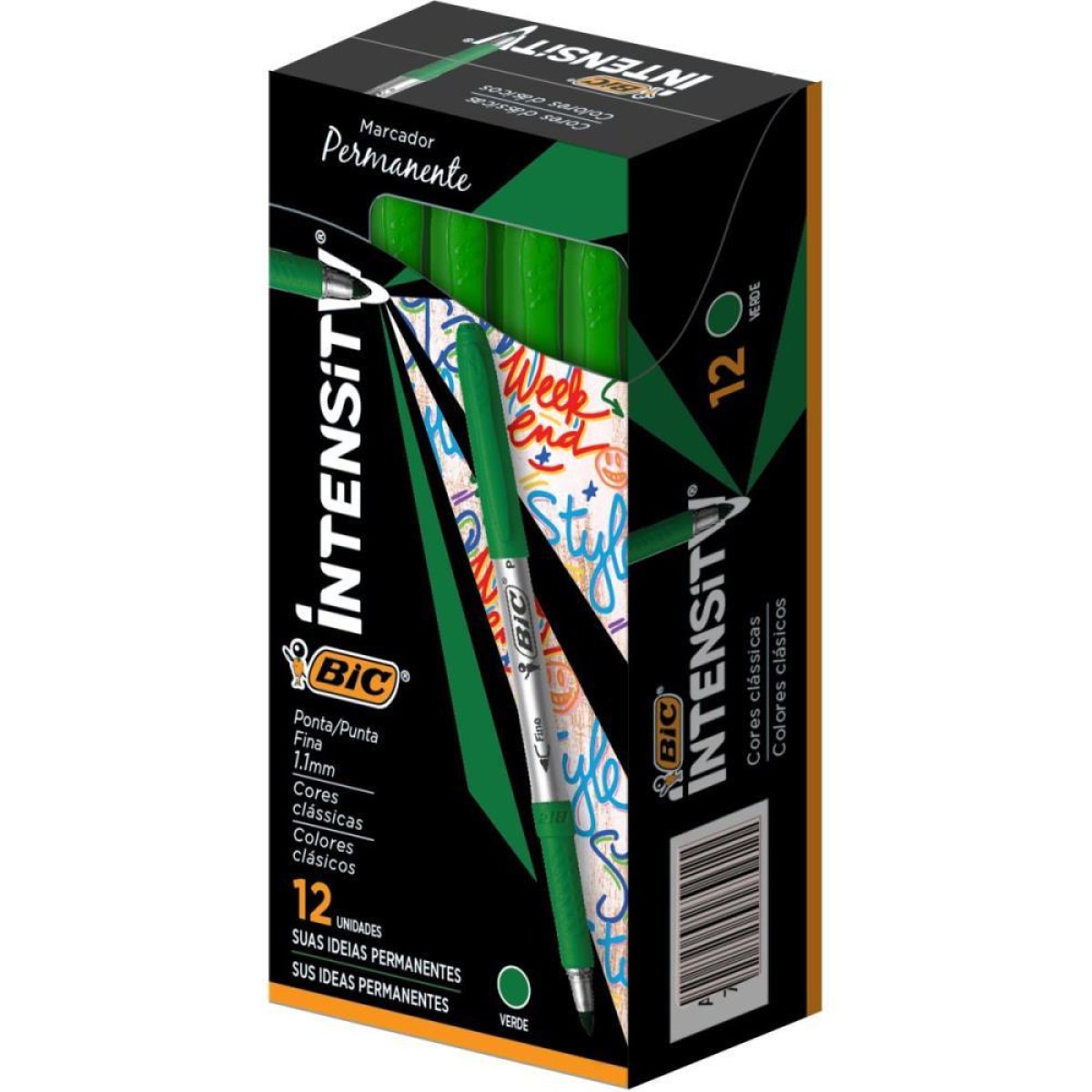 Pincel Marcador Permanente Marking 1.1mm Verde-100774-73470