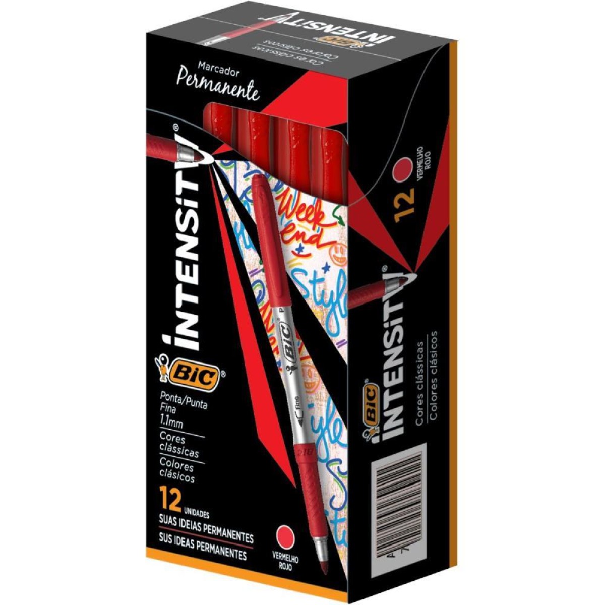 Pincel Marcador Permanente Marking 1.1mm Vermelho-100773-60495